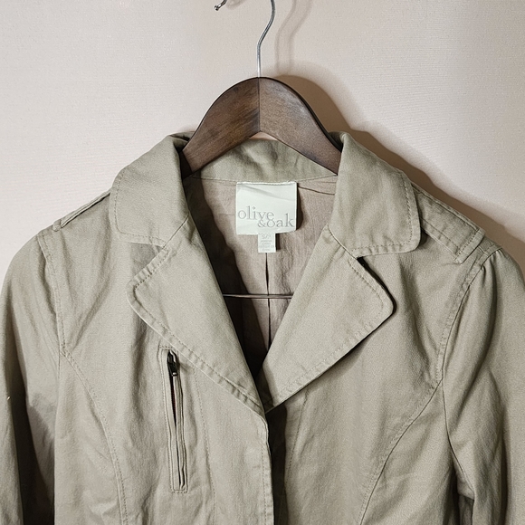 Cotton Jacket Olive&Oal beige vintage Y2k blazer - Picture 2 of 8